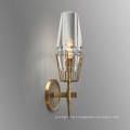 Vintage Luxury Clear Glass Wall Lamp For Bedroom